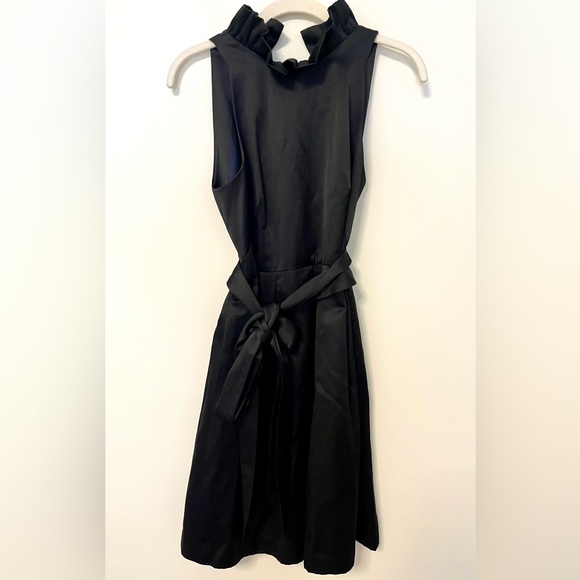 Kate Spade Black High Neck Silk Cocktail Dress size 4 - Picture 2 of 8